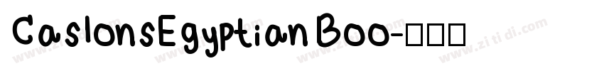 CaslonsEgyptian Boo字体转换